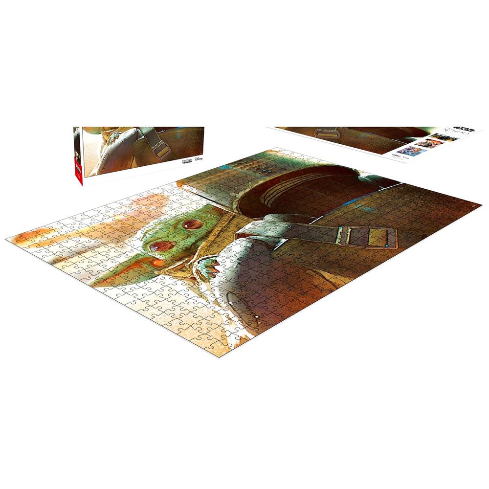 Star Wars Jigsaw Puzzle the Mandalorian with Baby Yoda 500 Pieces 21x25 inches - Picture 3 of 3